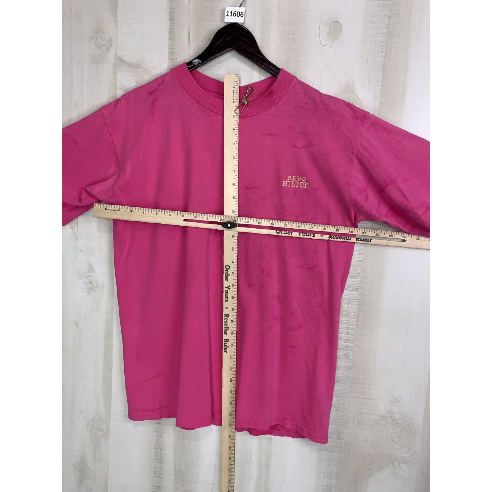 Vintage VINTAGE Oneita Shirt XX Large Pink 90s TYE Dye Logo Embroidered USA Made Short Sleeve Mens Womens Unisex Adults Size US XL / EU 56 / 4 - 6 Thumbnail
