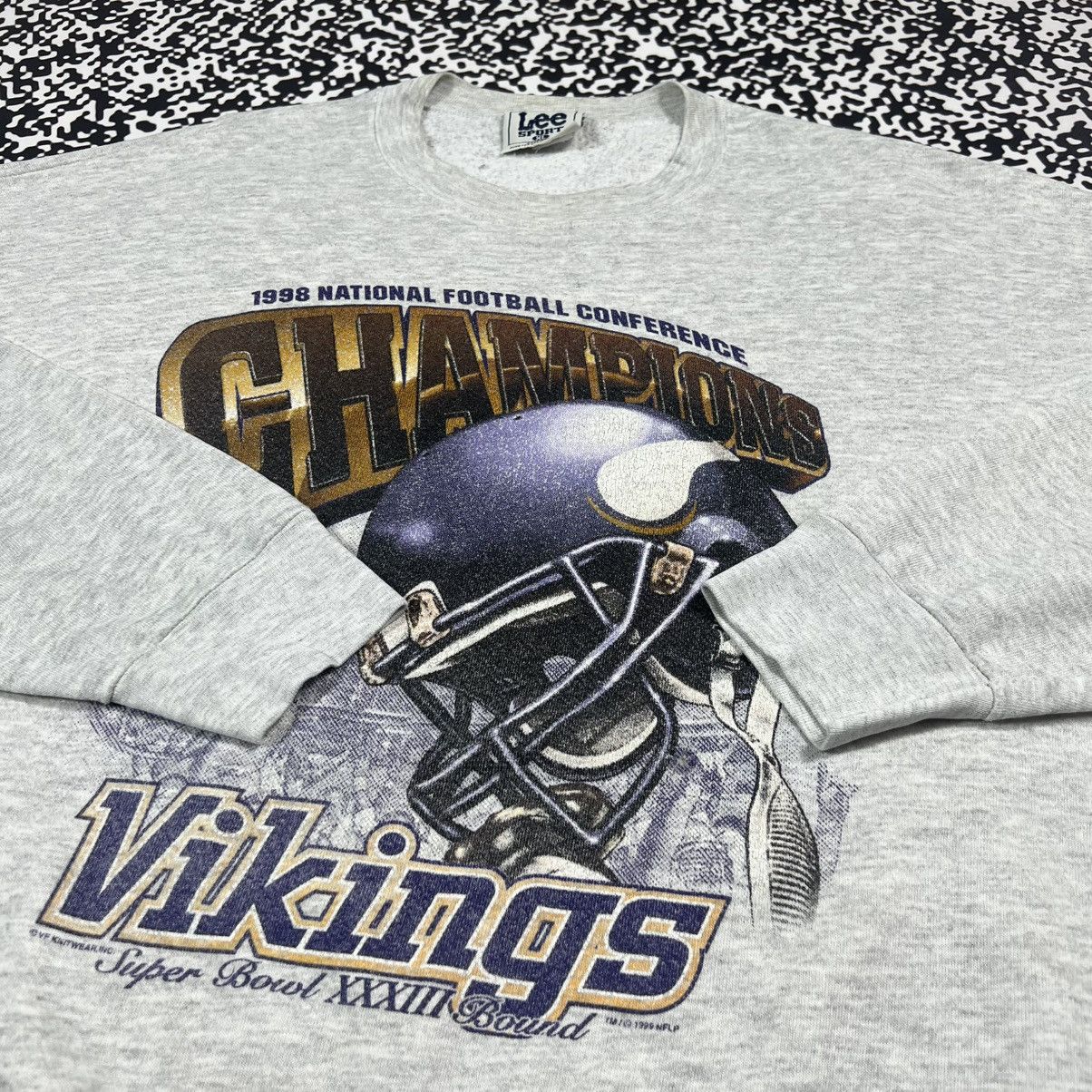 Lee Vintage 1999 Vikings Super Bowl NFL NFC Lee Boxy Sweatshirt Size US XL / EU 56 / 4 - 8 Thumbnail