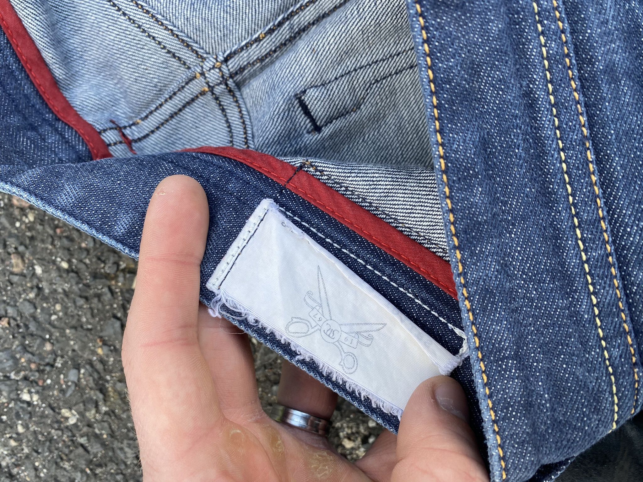Designer SARTORIA TRAMAROSSA hand made Italy Selvedge Raw Denim Size US 32 / EU 48 - 13 Thumbnail