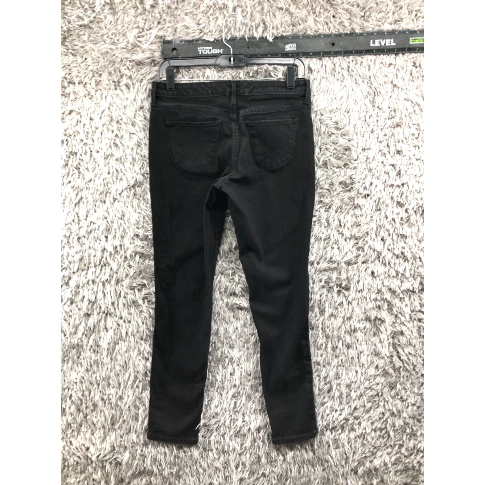 Mossimo Mossimo Jeans - Size 4 Womens Skinny Dark Wash Black Denim Mid Rise 28in Inseam 5-Pocket Design Cotton Zip Button Closures Mens? Size 27" / US 4 / IT 40 - 5 Thumbnail