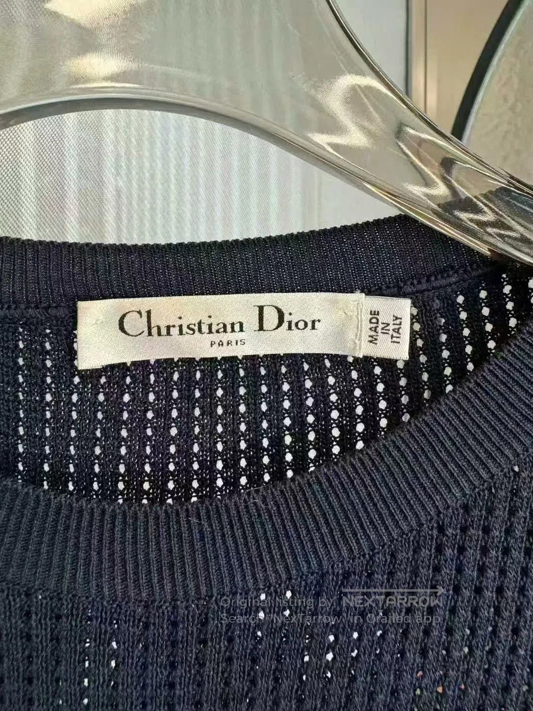 Dior dior navy blue short sleeve knitwear. Size US S / EU 44-46 / 1 - 3 Thumbnail