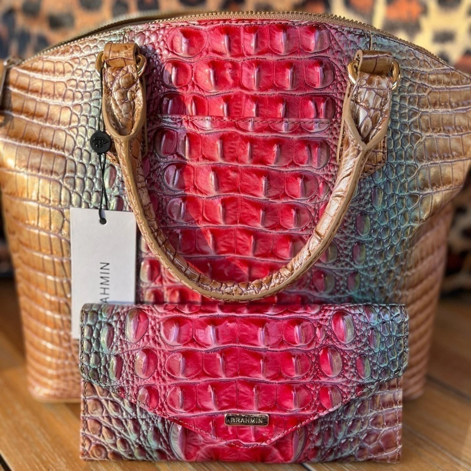 BRAHMIN Brahmin Duxbury Satchel Lakeridge Ombre Melbourne And Wallet Size ONE SIZE - 2 Thumbnail