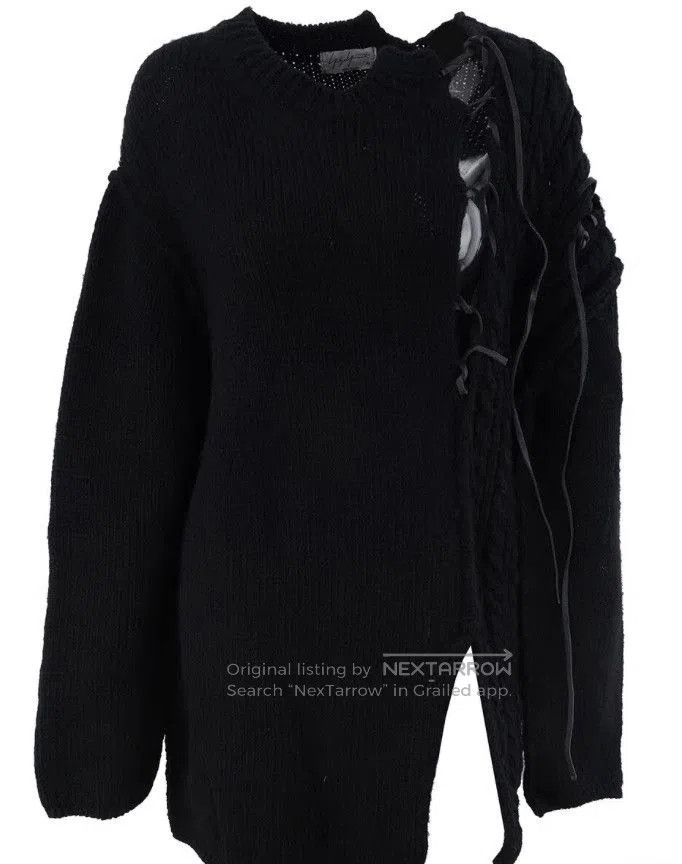 Yohji Yamamoto Long Sleeve Knit Sweater with Lace. Size US L / EU 52-54 / 3 - 1 Thumbnail