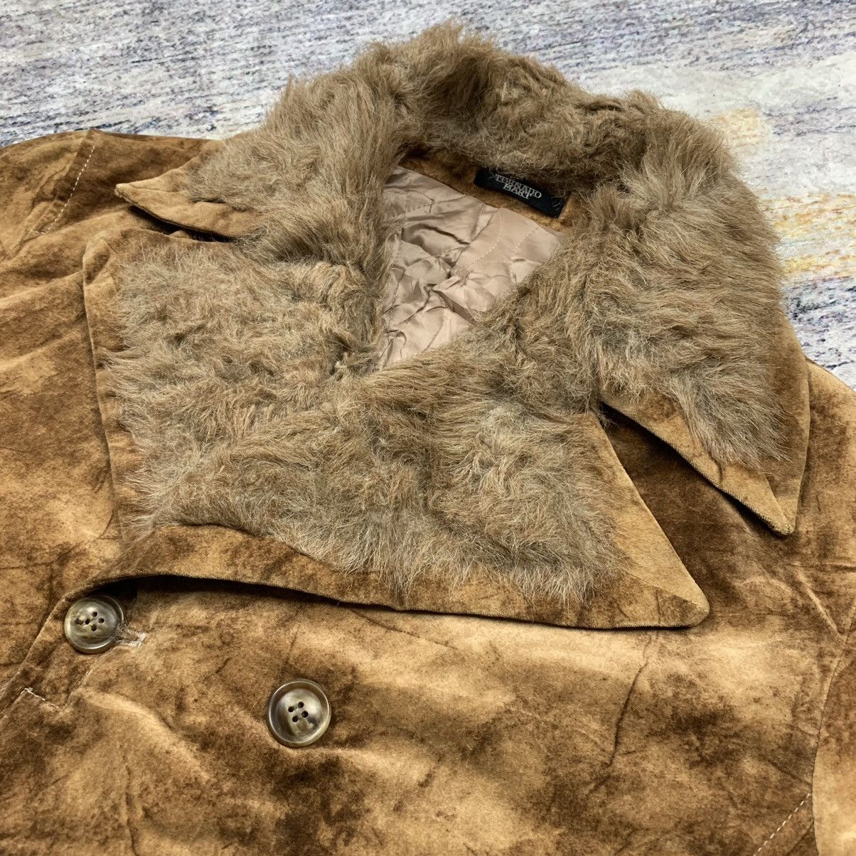 If Six Was Nine × Le Grande Bleu (L.G.B.) × Tornado Mart tornado mart double breast fur coat jacket Size US L / EU 52-54 / 3 - 8 Thumbnail