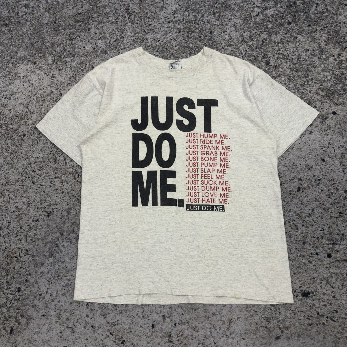 Vintage 90s Just Do Me Sex Tee Faded Thrashed ERD Grunge Distressed Size US L / EU 52-54 / 3 - 6 Thumbnail