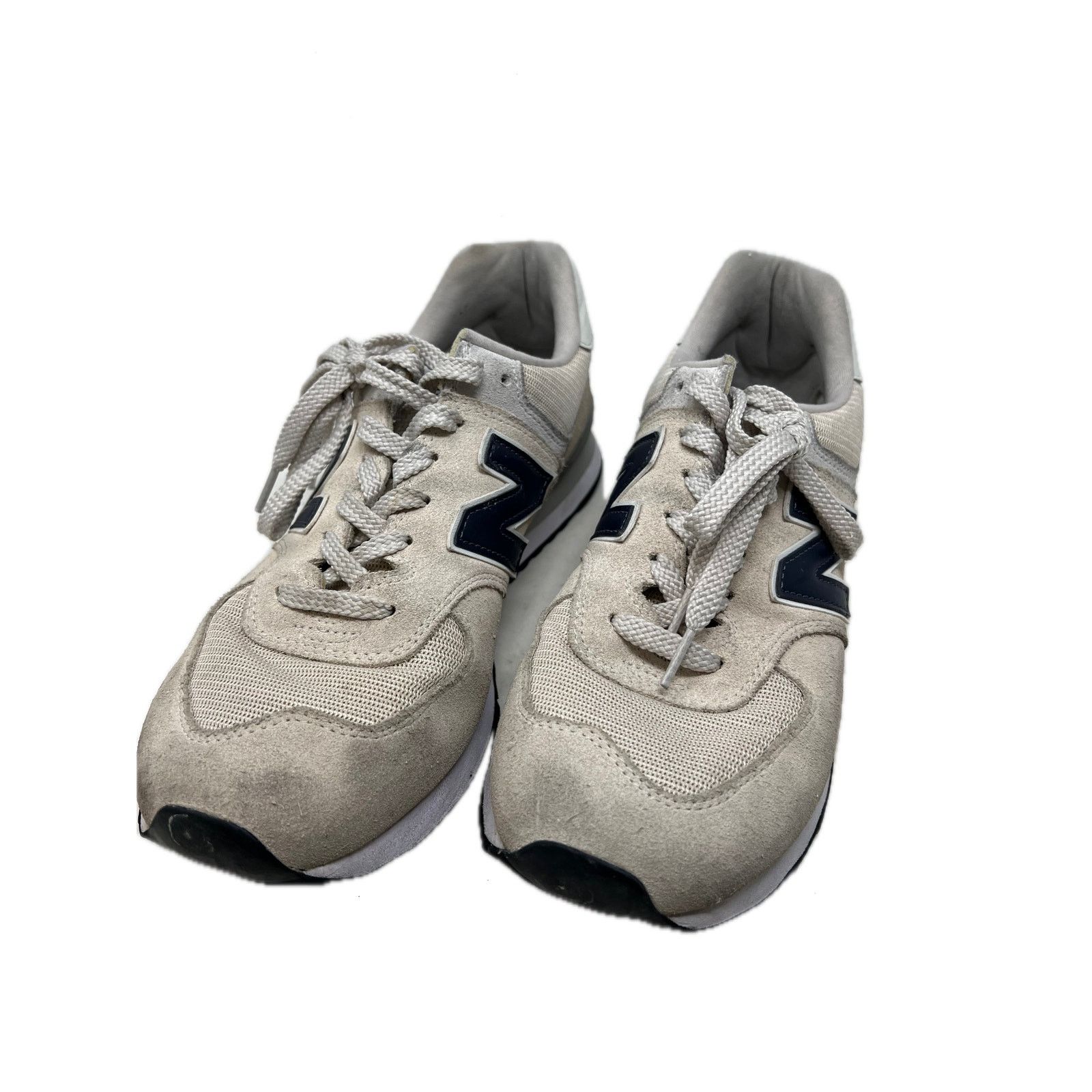 New Balance New Balance 574 Tan Navy Mens 10 Size US 10 / EU 43 - 1 Thumbnail