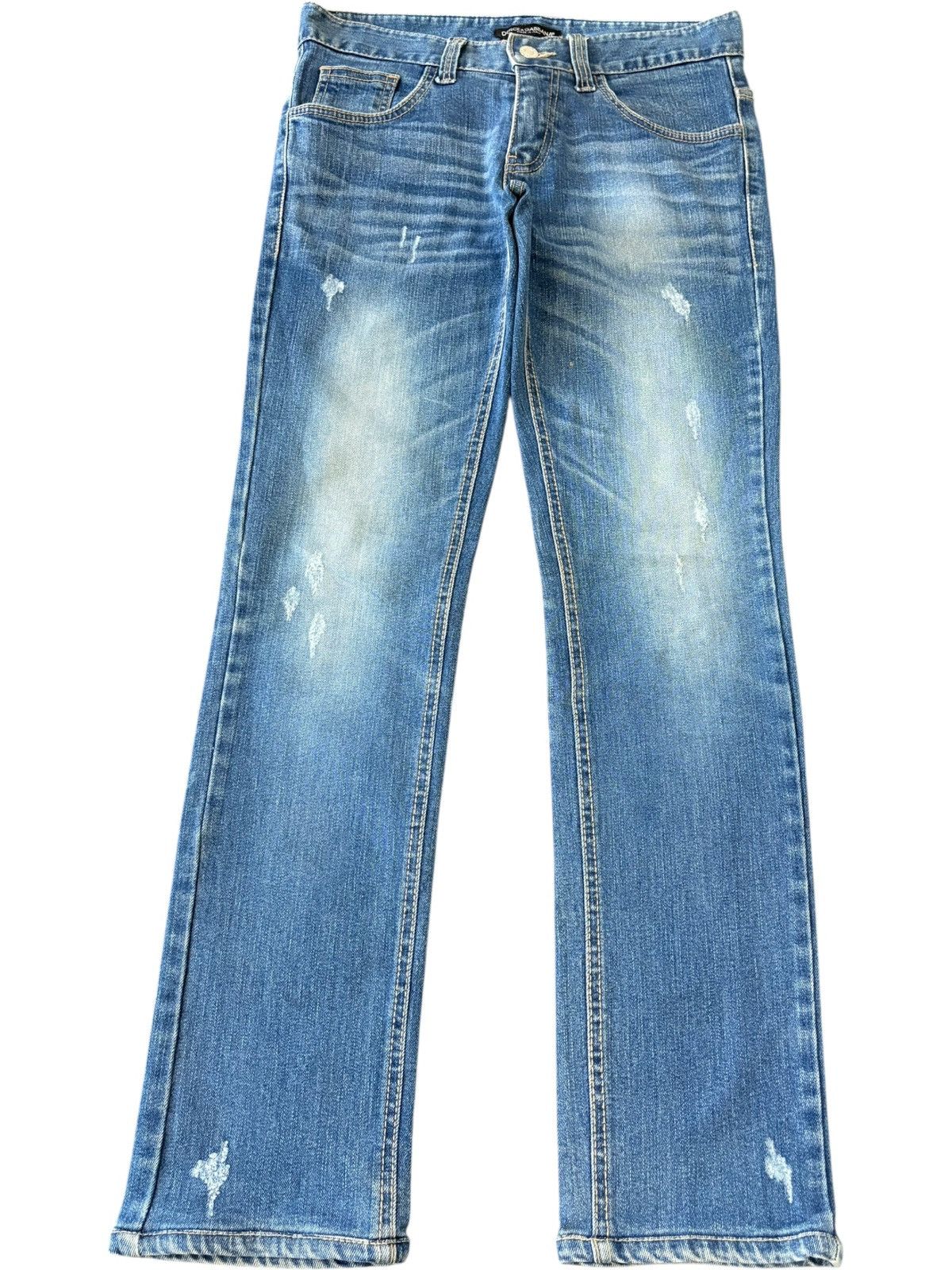 Vintage Italy Dolce Gabbana Distressed Clawmark Jeans