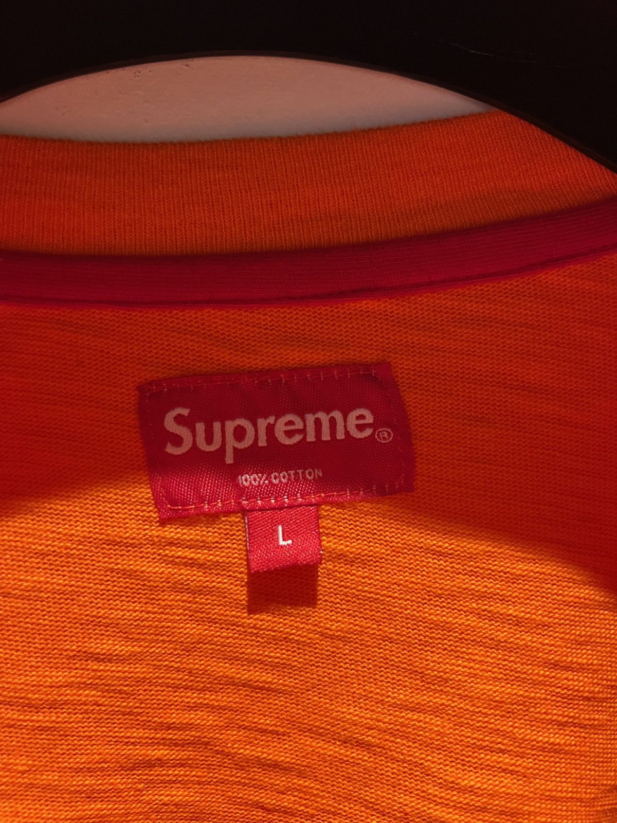Supreme Supreme SS19 S/S Pocket Tee Orange Size US L / EU 52-54 / 3 - 4 Thumbnail