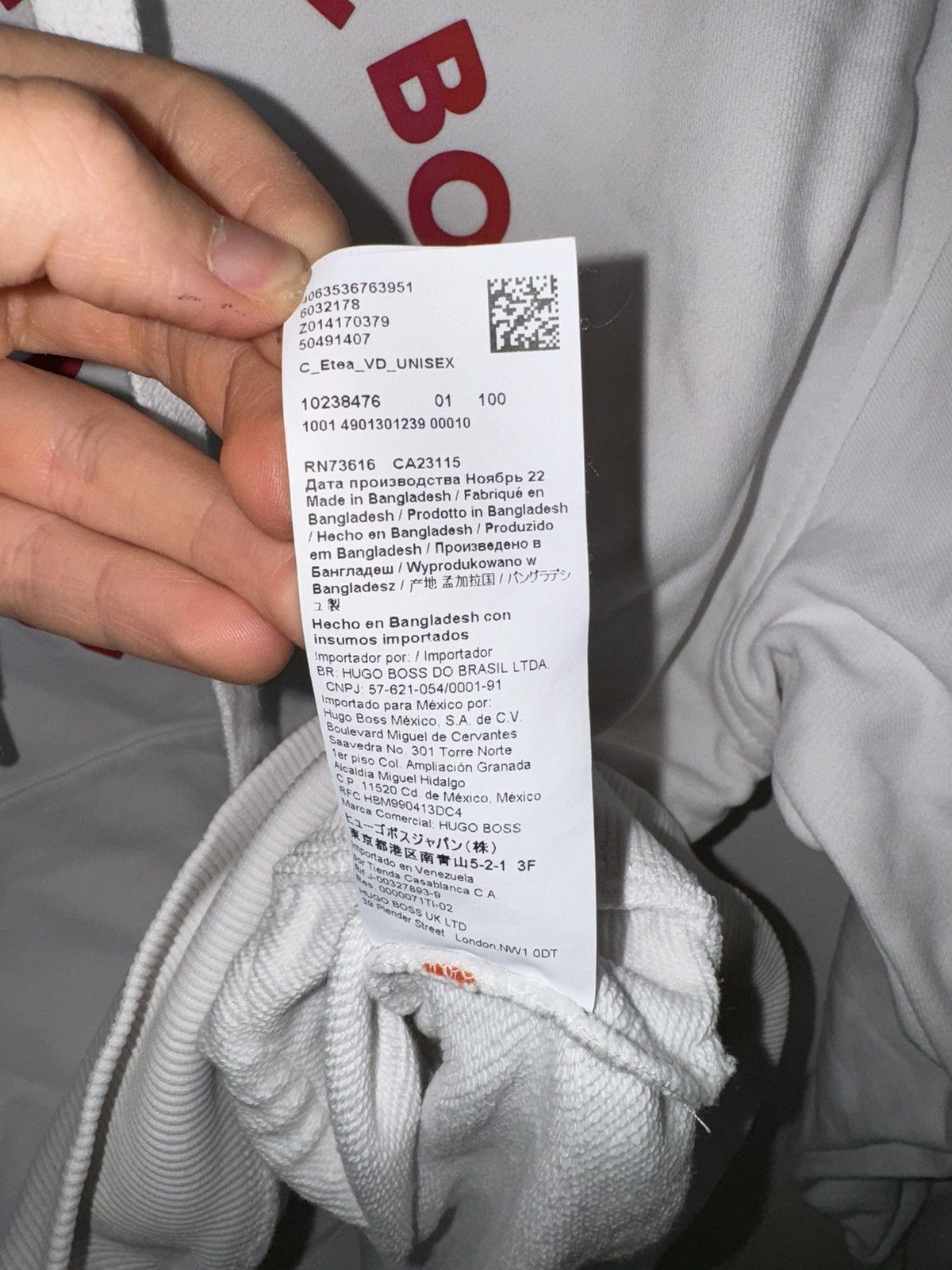 Hugo Boss Boss hoodie white with logo heart love boss Size US S / EU 44-46 / 1 - 7 Thumbnail