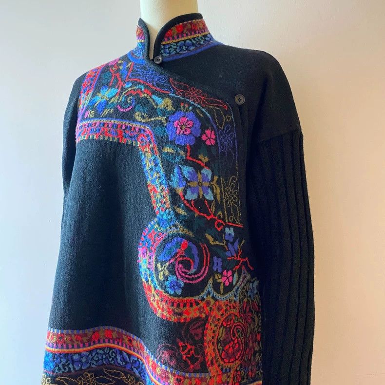 Kenzo KENZO Vintage retro ethnic pattern Chinese slanted collar Size M / US 6-8 / IT 42-44 - 4 Thumbnail