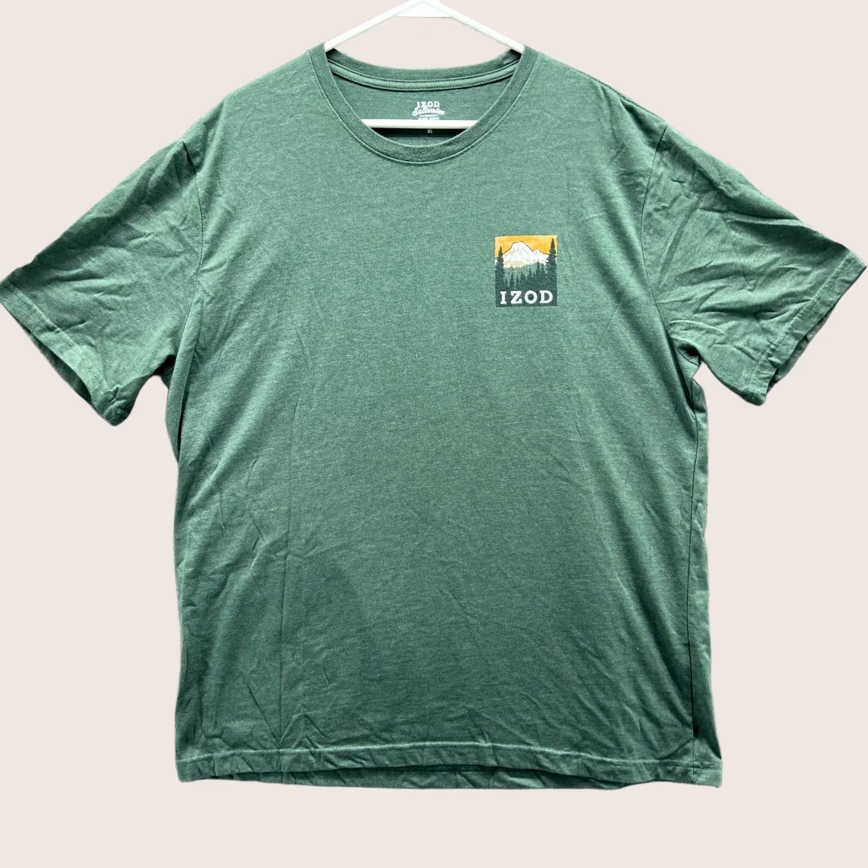 Izod VINTAGE IZOD Shirt Mens XL Green Crewneck Saltwater The Summit Cotton XL TEE Size US XL / EU 56 / 4 - 1 Thumbnail