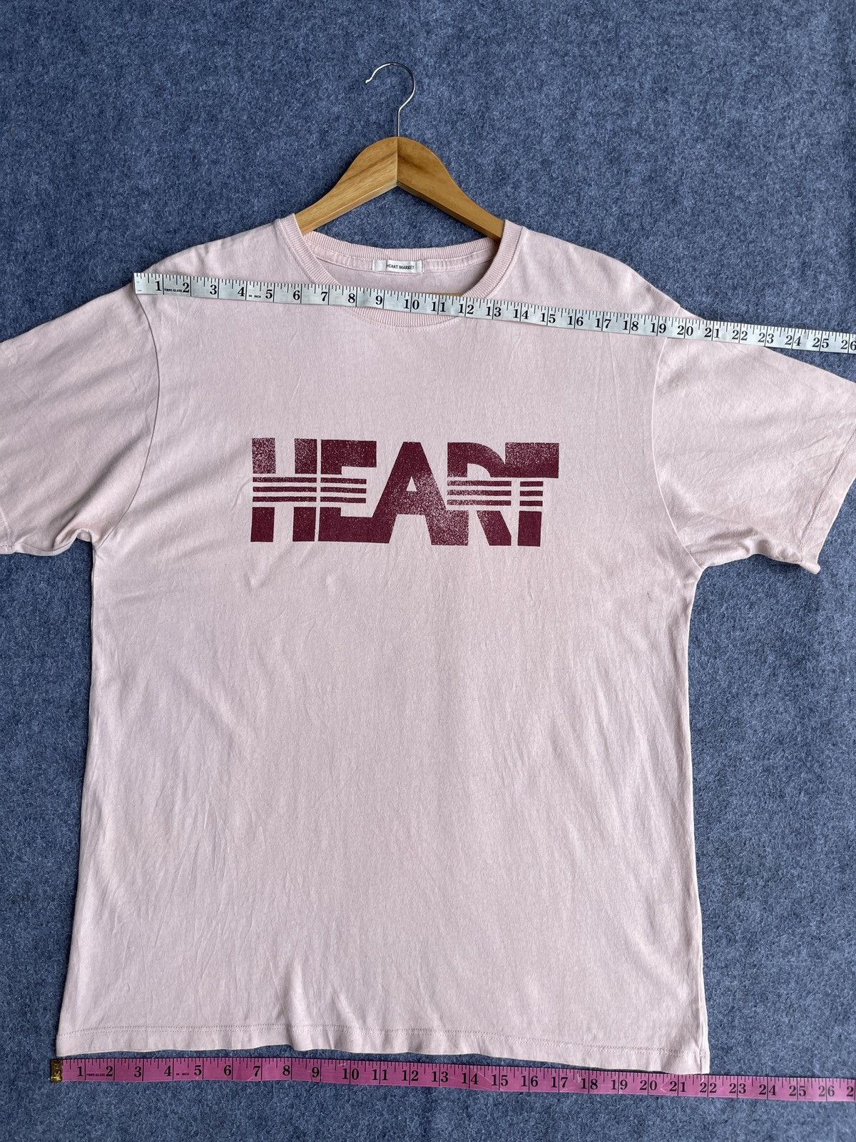 Japanese Brand Last Drop🔥Rare🔥HEART MARKET Spellout Big Logo T Shirt Size US L / EU 52-54 / 3 - 10 Thumbnail