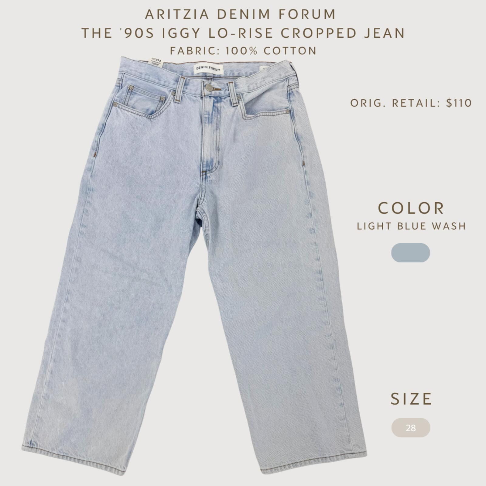 Other Aritzia Denim Forum 90s Iggy Cropped Jeans 28 Size 28" / US 6 / IT 42 - 2 Thumbnail