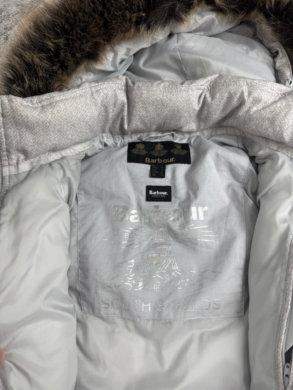 Barbour Barbour Sternway Fur Faux Quilt Women UK 8 Outdoor Down Parka Coat Jacket Puffer Size S / US 4 / IT 40 - 15 Thumbnail