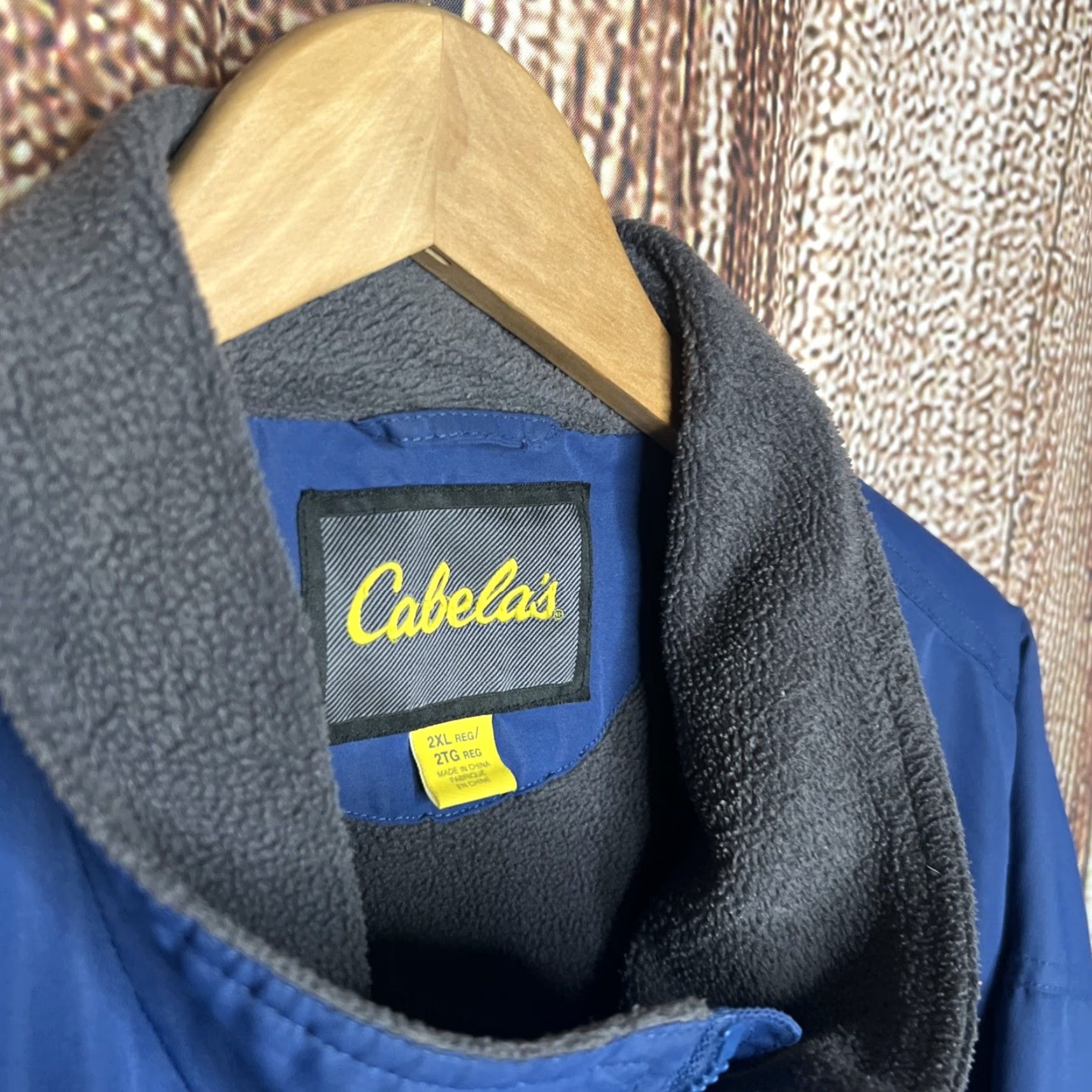 Vintage Cabela's Jacket Mens 2XL Blue Windbreaker Hiking Outdoors Fleece Lined Size US XXL / EU 58 / 5 - 2 Thumbnail