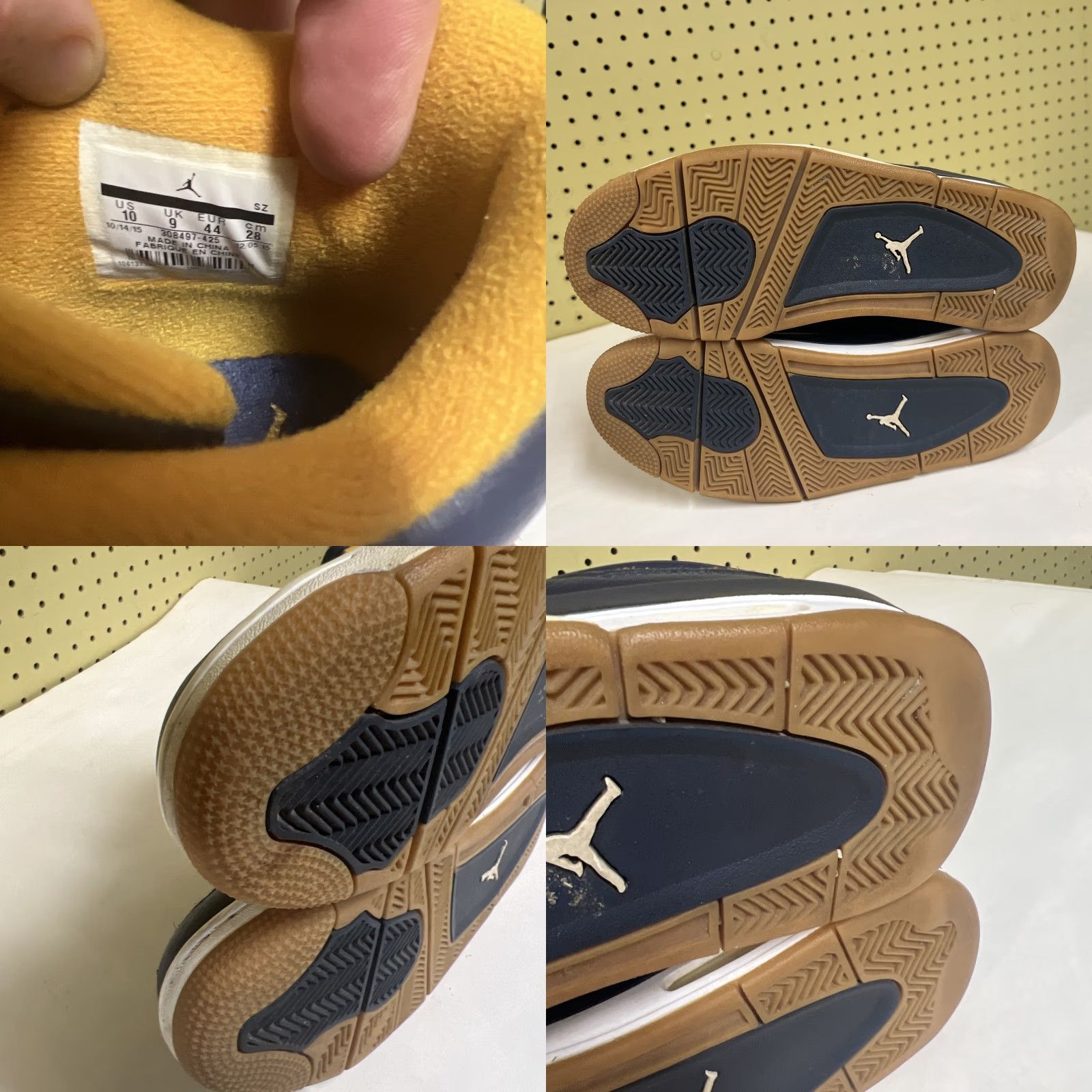 Jordan Brand VNDS Air Jordan 4 Retro Dunk From Above Sneakers Men 10 Blue 2015 308497-425 Size ONE SIZE - 8 Thumbnail