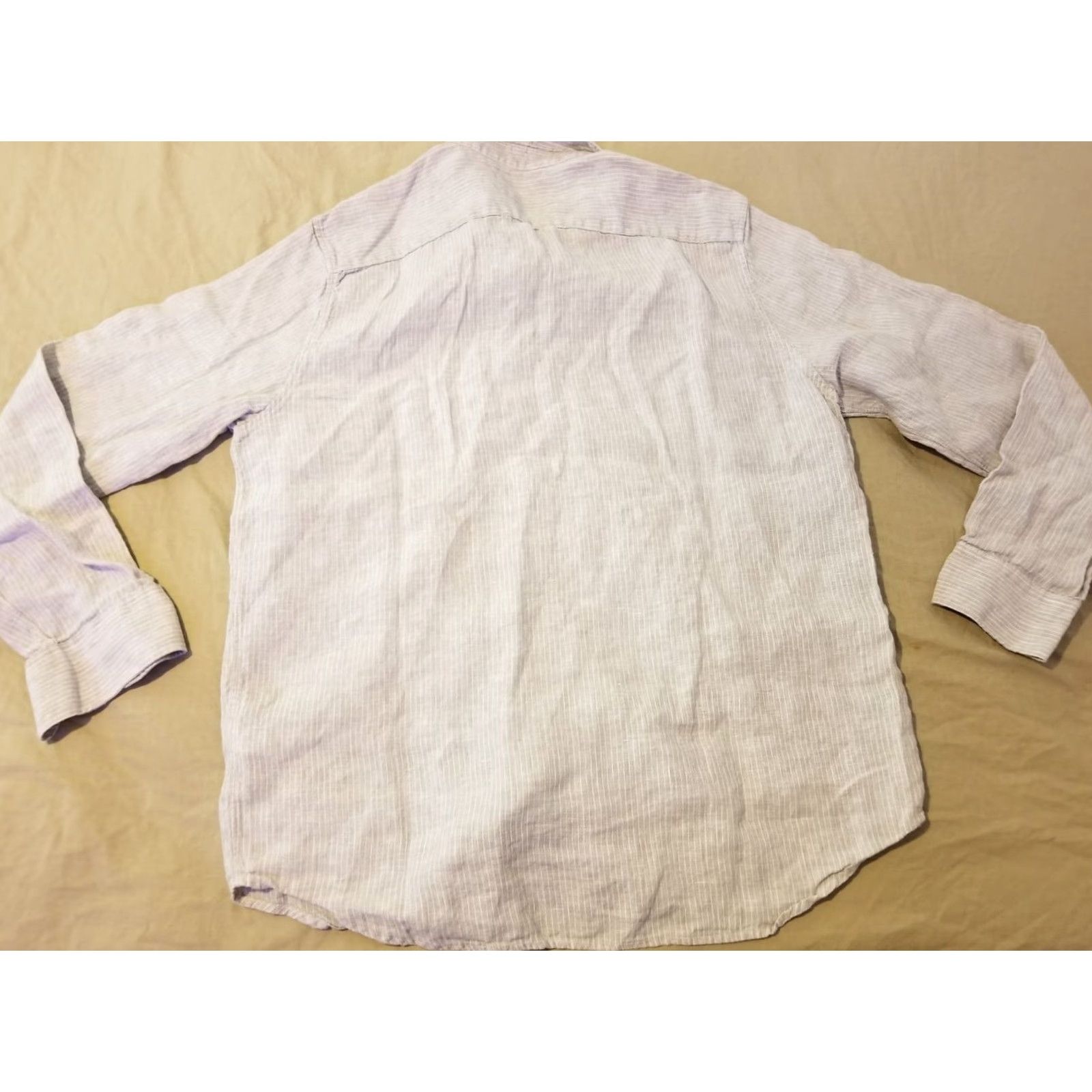 Everlane VINTAGE? No — Everlane Linen Dress Shirt M Medium Gray Button-Up Shirt Mens Regular Collar-Down Long Sleeve Casual連 Size 40R - 5 Thumbnail