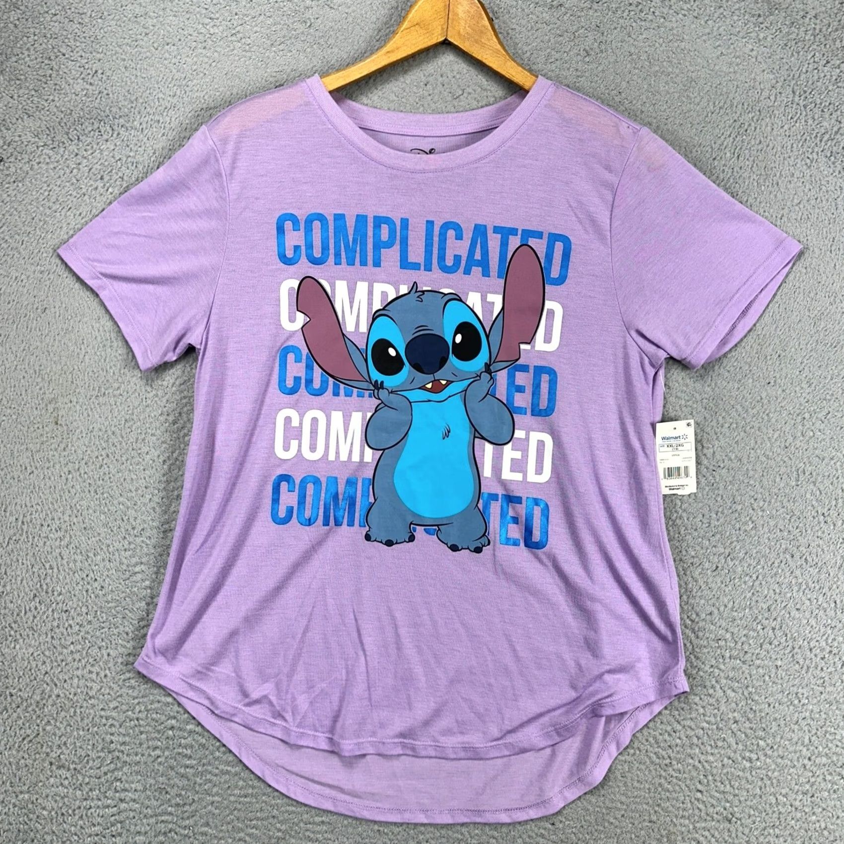Disney Disney Stitch Womens T-Shirt 2XL Purple Crew Neck Short Sleeve Tee Ladies NEW Size XXL / US 16-18 / IT 52-54 - 2 Thumbnail