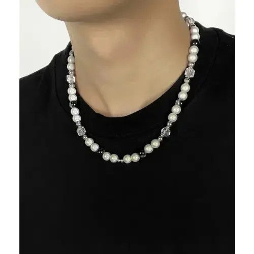 Jewelry Reflective Bead Splice Collar Neck Choker Chain Size ONE SIZE - 1 Thumbnail