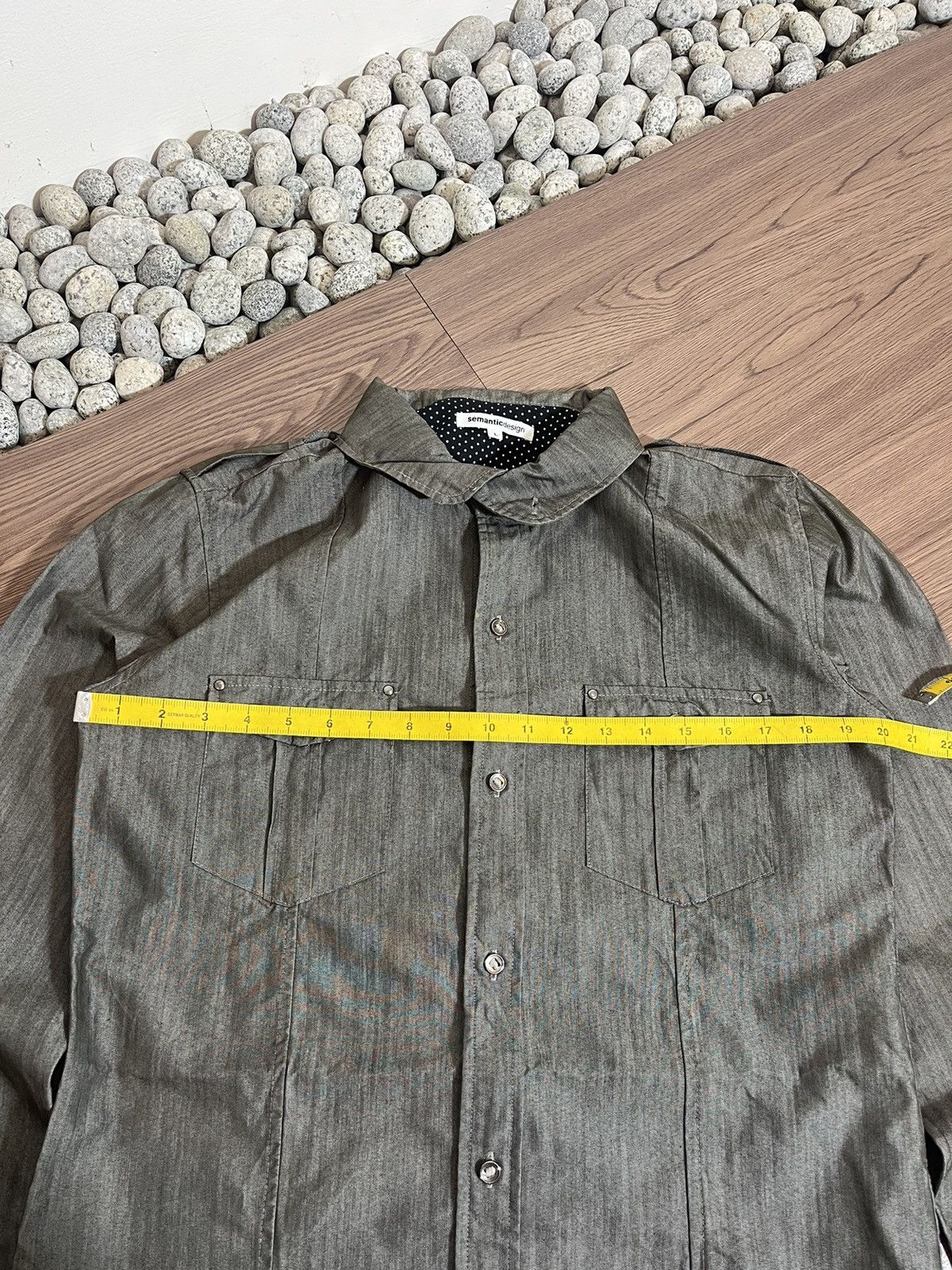 Japanese Brand × Le Grande Bleu (L.G.B.) × semanticdesign Semantic Design Double Collar Coated Shirt Size US L / EU 52-54 / 3 - 9 Thumbnail