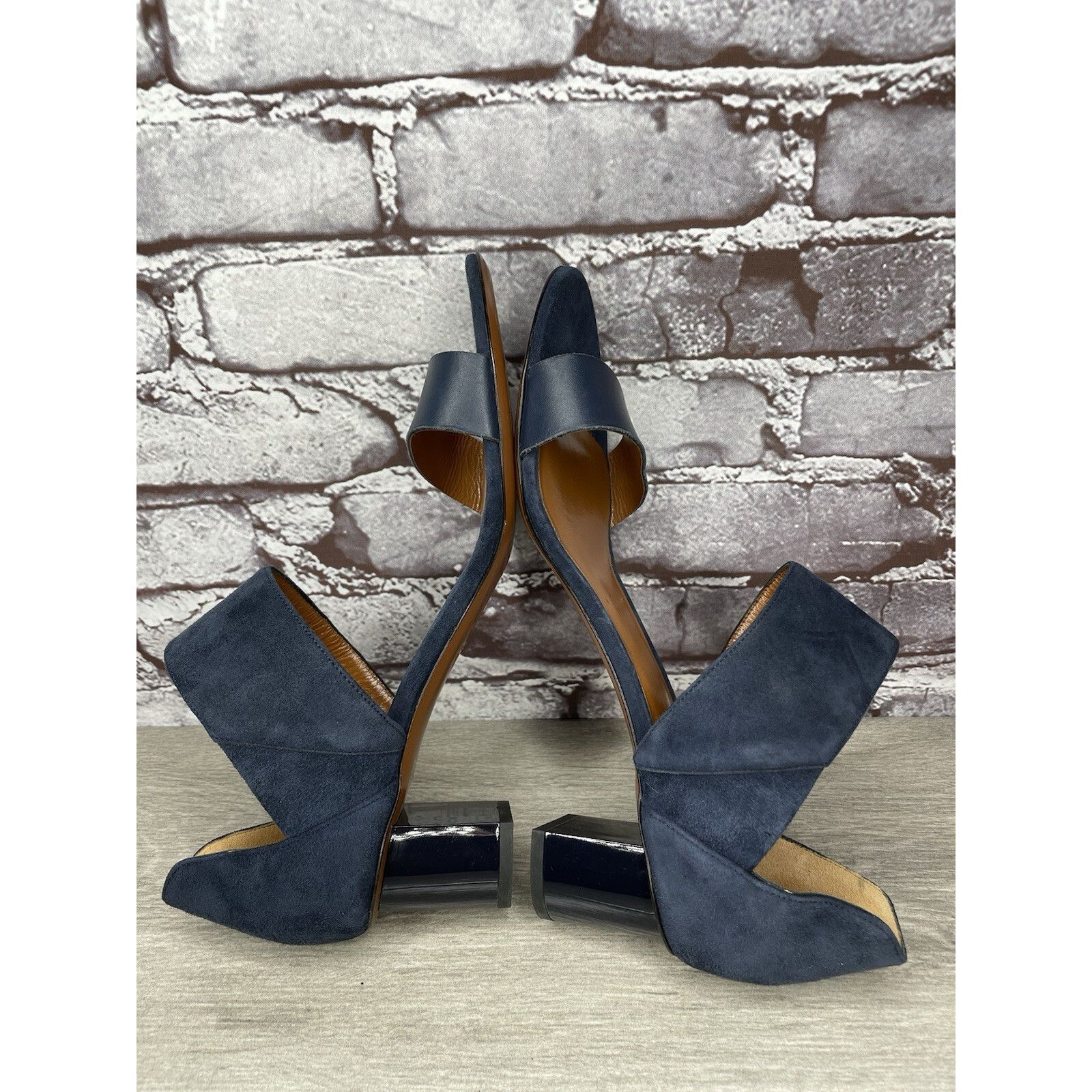 Aquatalia Aquatalia Blue Suede Leather Ankle Strap Heel Open Sandals W Size US 11 / IT 41 - 16 Thumbnail