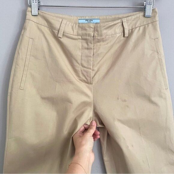 Prada Prada Straight Leg Cotton Crop Capri Pants - 8 / Medium Size 30" / US 8 / IT 44 - 3 Thumbnail