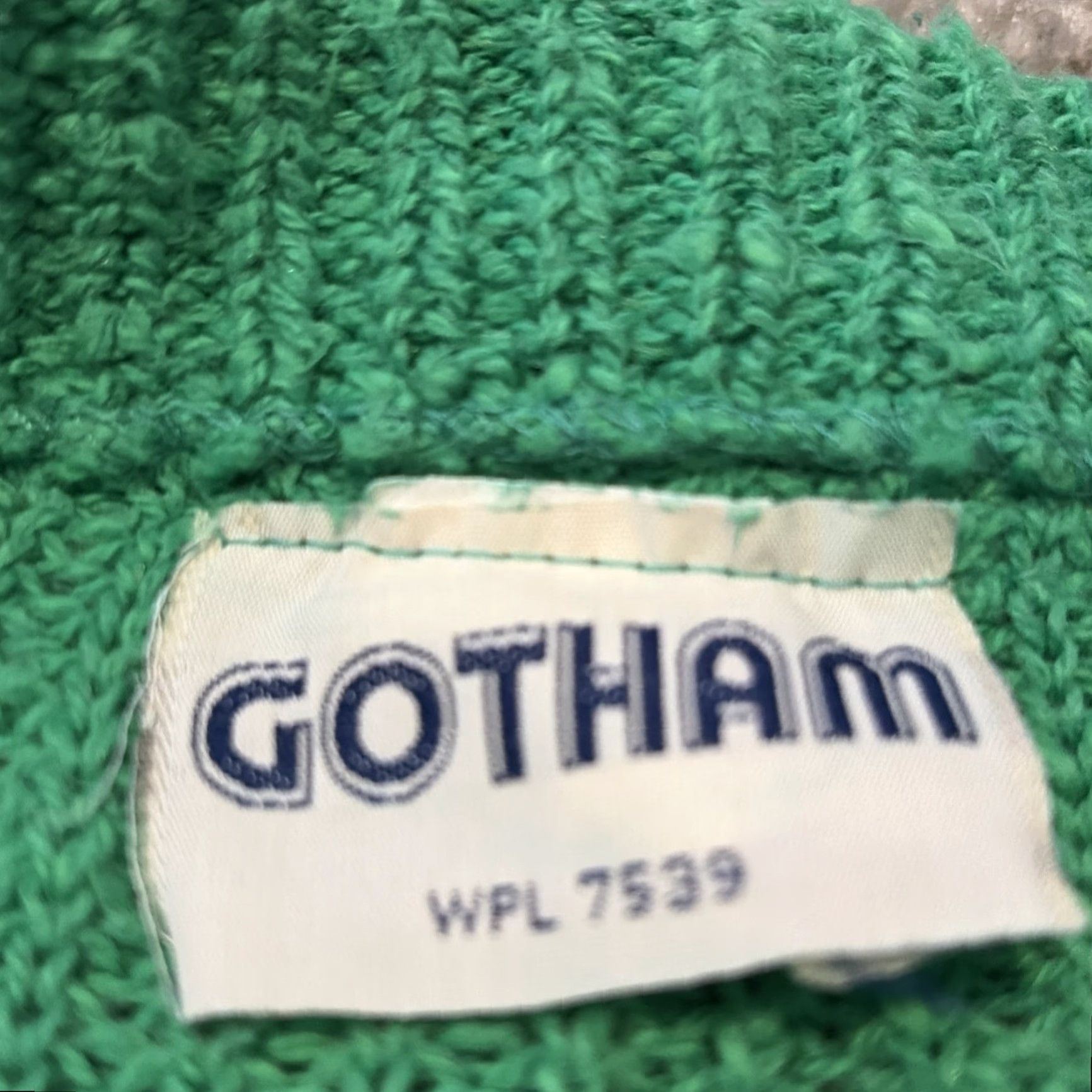 J Brand VINTAGE 80s Gotham Green Cotton Knit Crewneck Sweater Woman Medium Crew Neck Pullover Knit Size M / US 6-8 / IT 42-44 - 6 Thumbnail