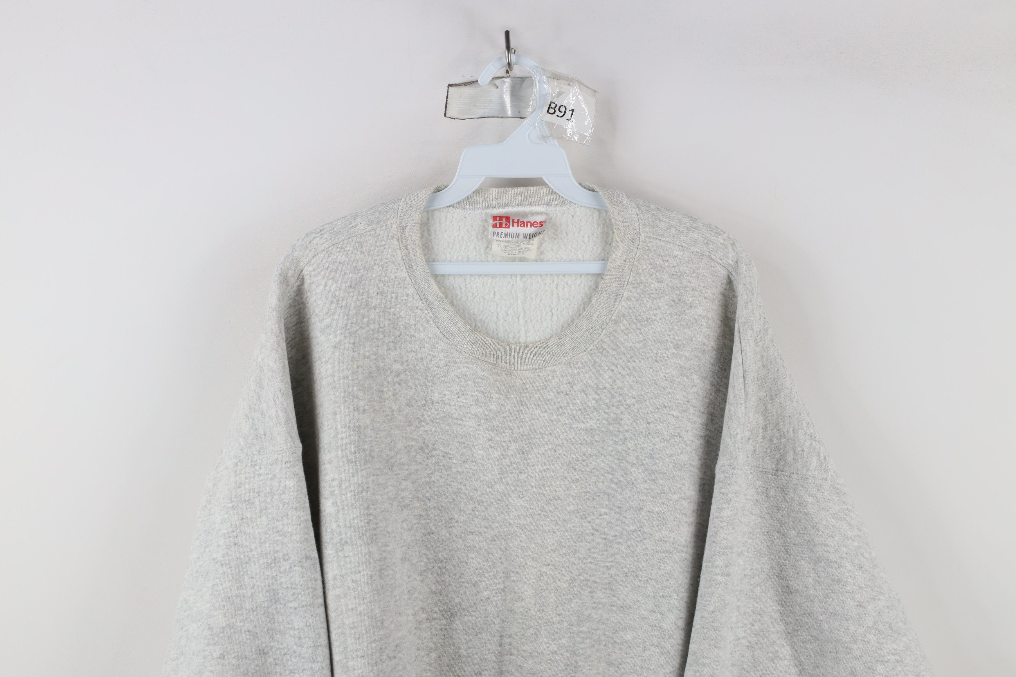 Vintage Vintage 90s Streetwear Boxy Fit Sweatshirt Heather Gray Size US XXL / EU 58 / 5 - 2 Thumbnail