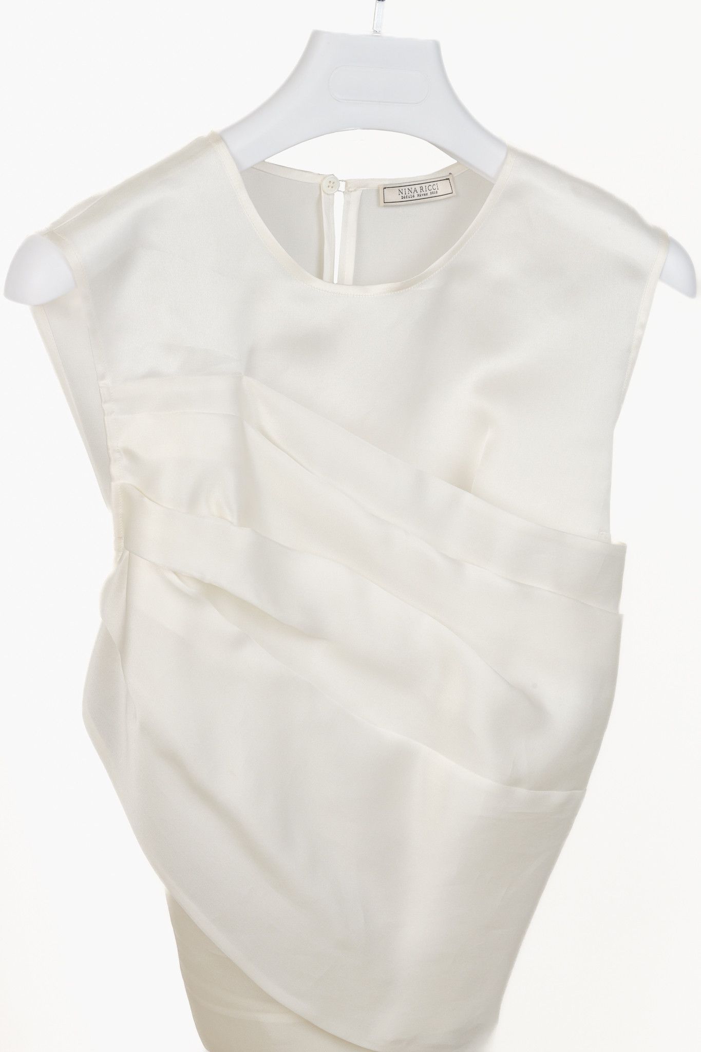 Nina Ricci Nina Ricci White Organza Ruffle Detail Top Size M / US 6-8 / IT 42-44 - 3 Thumbnail