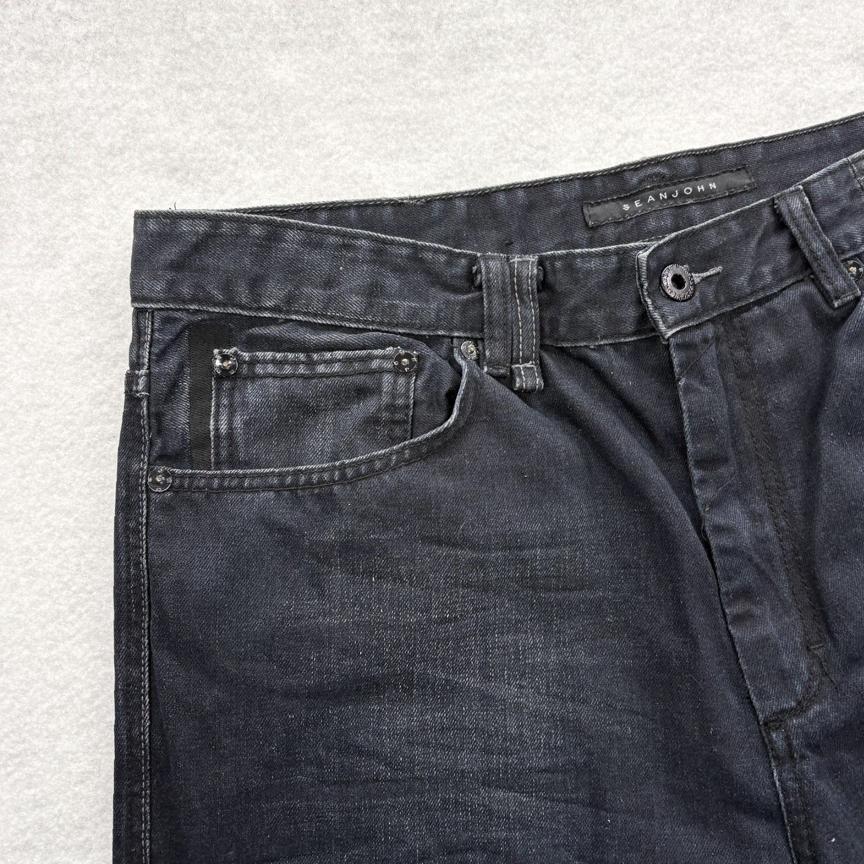 Sean John VINTAGE Sean John Hamilton Jeans Mens 36x32 Black Straight Denim Hip Hop Y2K Size US 36 / EU 52 - 3 Thumbnail