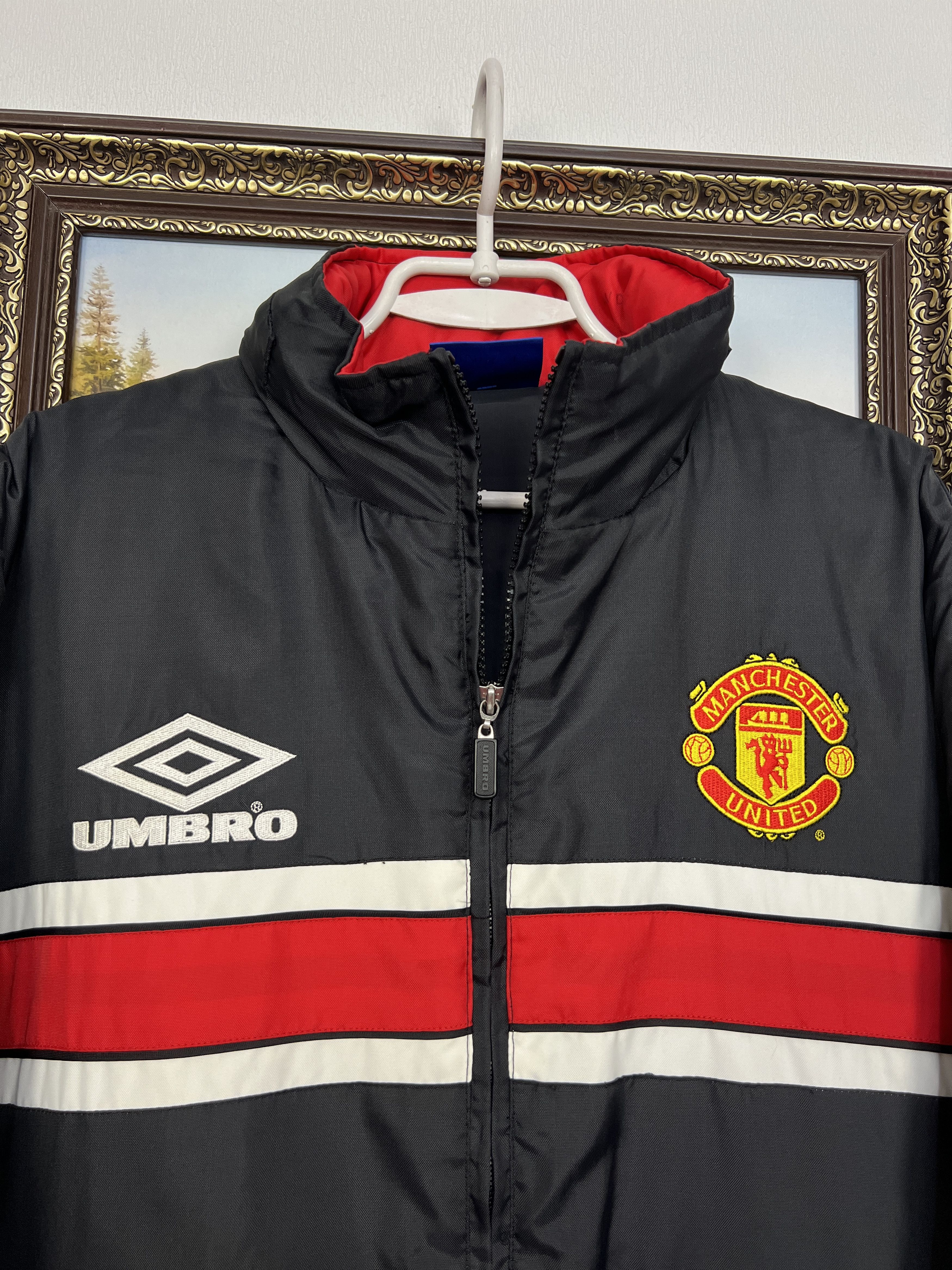 Umbro Vintage 90's Manchester United Football Jacket Soccer Size US S / EU 44-46 / 1 - 3 Thumbnail