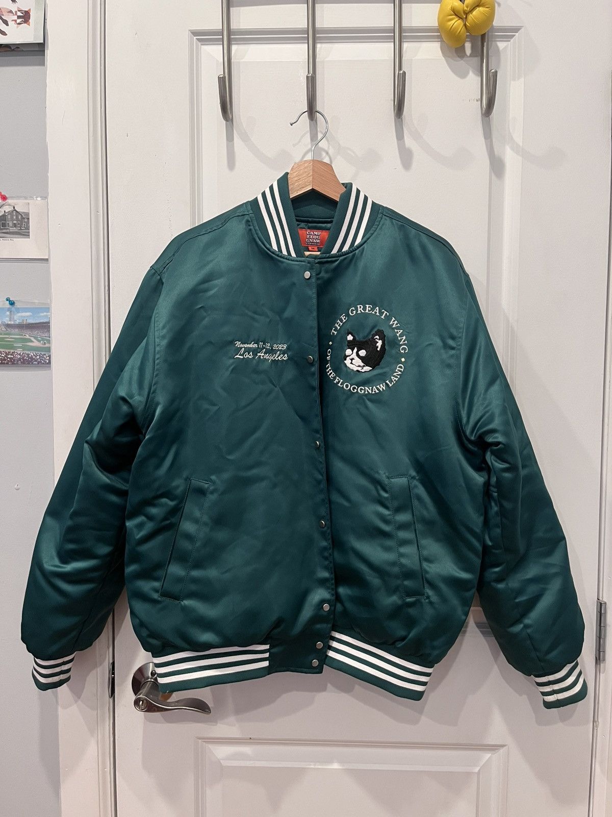 Golf Wang CAMP FLOG GNAW SATIN VARSITY JACKET Size US M / EU 48-50 / 2 - 2 Thumbnail