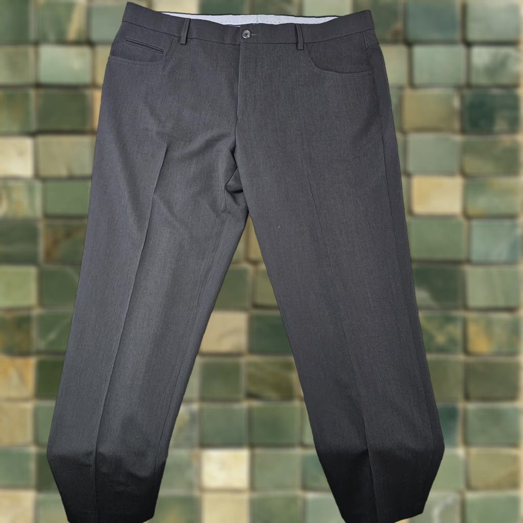 Vintage Ballin Dress Pants Mens 38x31 Gray Comfort-EZE Flat Front Straight Office Size US 38 / EU 54 - 1 Thumbnail