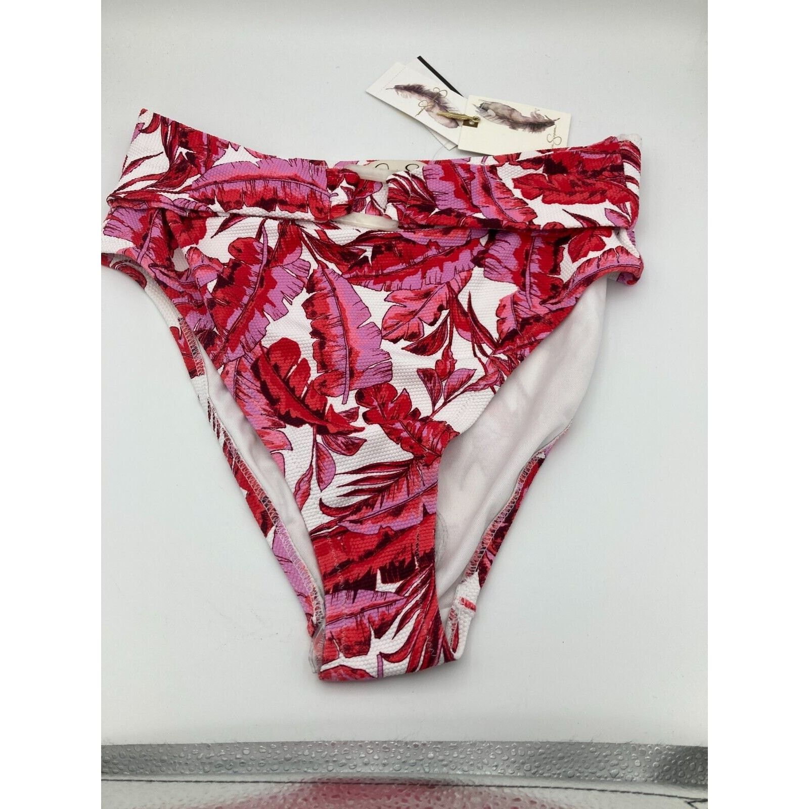 Jessica Simpson Jessica Simpson Women's Palm Print Swimsuit Bottoms Size M Size ONE SIZE - 1 Thumbnail