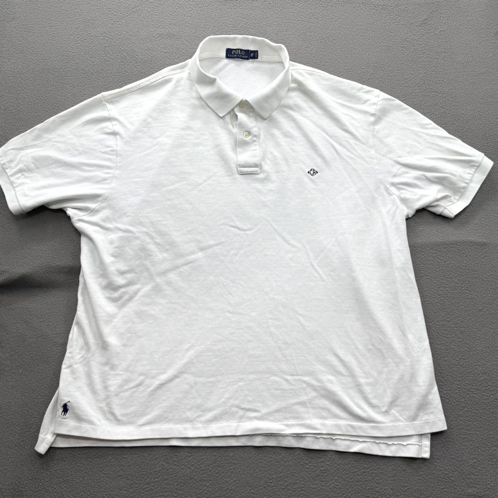 Polo Ralph Lauren Polo Ralph Lauren Polo Shirt Mens 3XB Big White Solid Cotton Pony Logo Casual Size US XXL / EU 58 / 5 - 2 Thumbnail