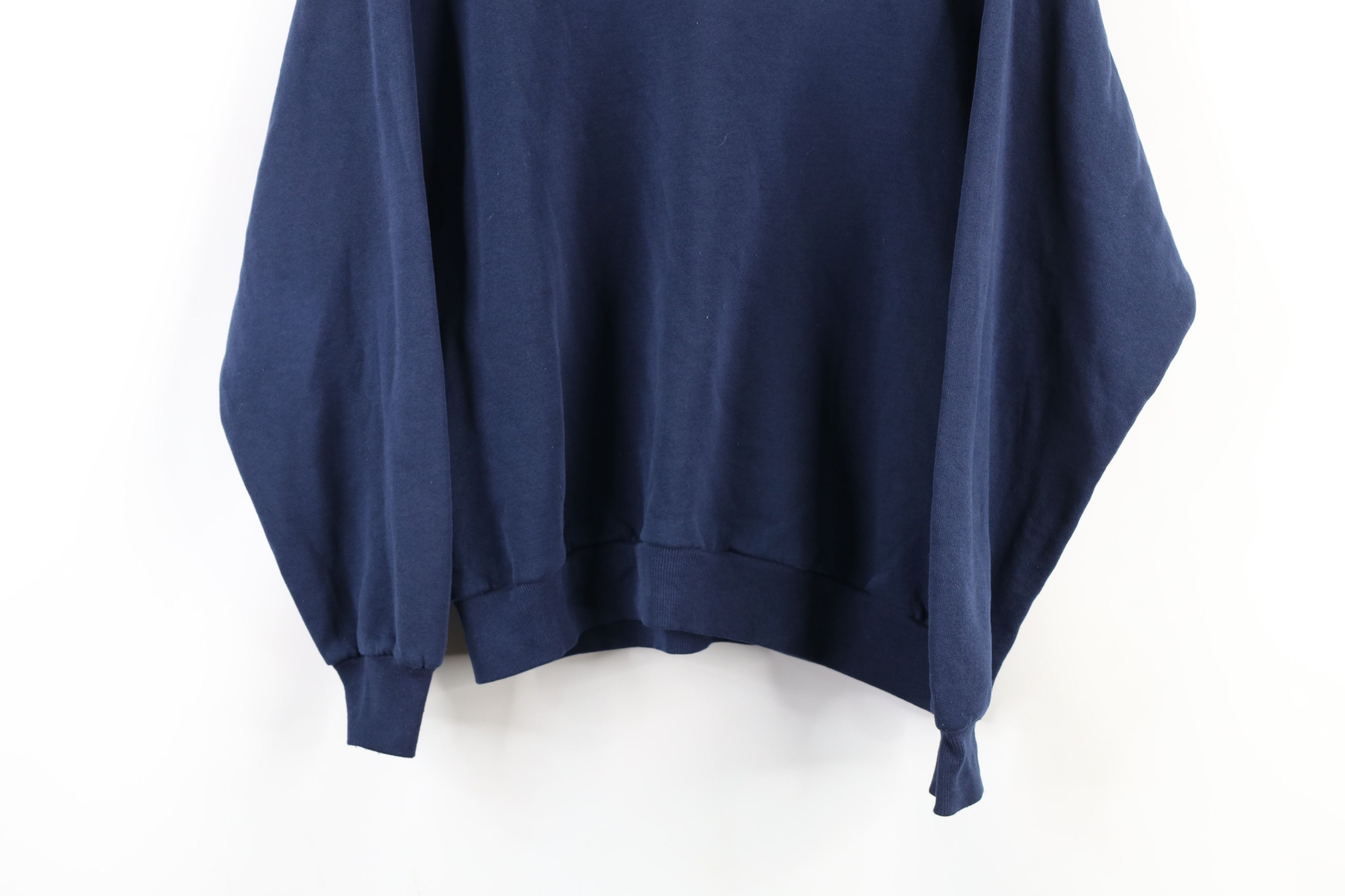 Vintage Vintage 90s Streetwear Crewneck Sweatshirt Navy Blue USA Size US L / EU 52-54 / 3 - 3 Thumbnail