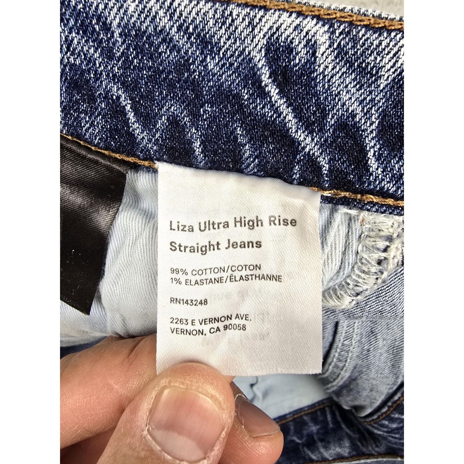 Reformation Reformation Jeans Womens 24 High Rise Straight Blue Liza Ultra 32 Medium Wash Size 42" / US 20 - 4 Thumbnail