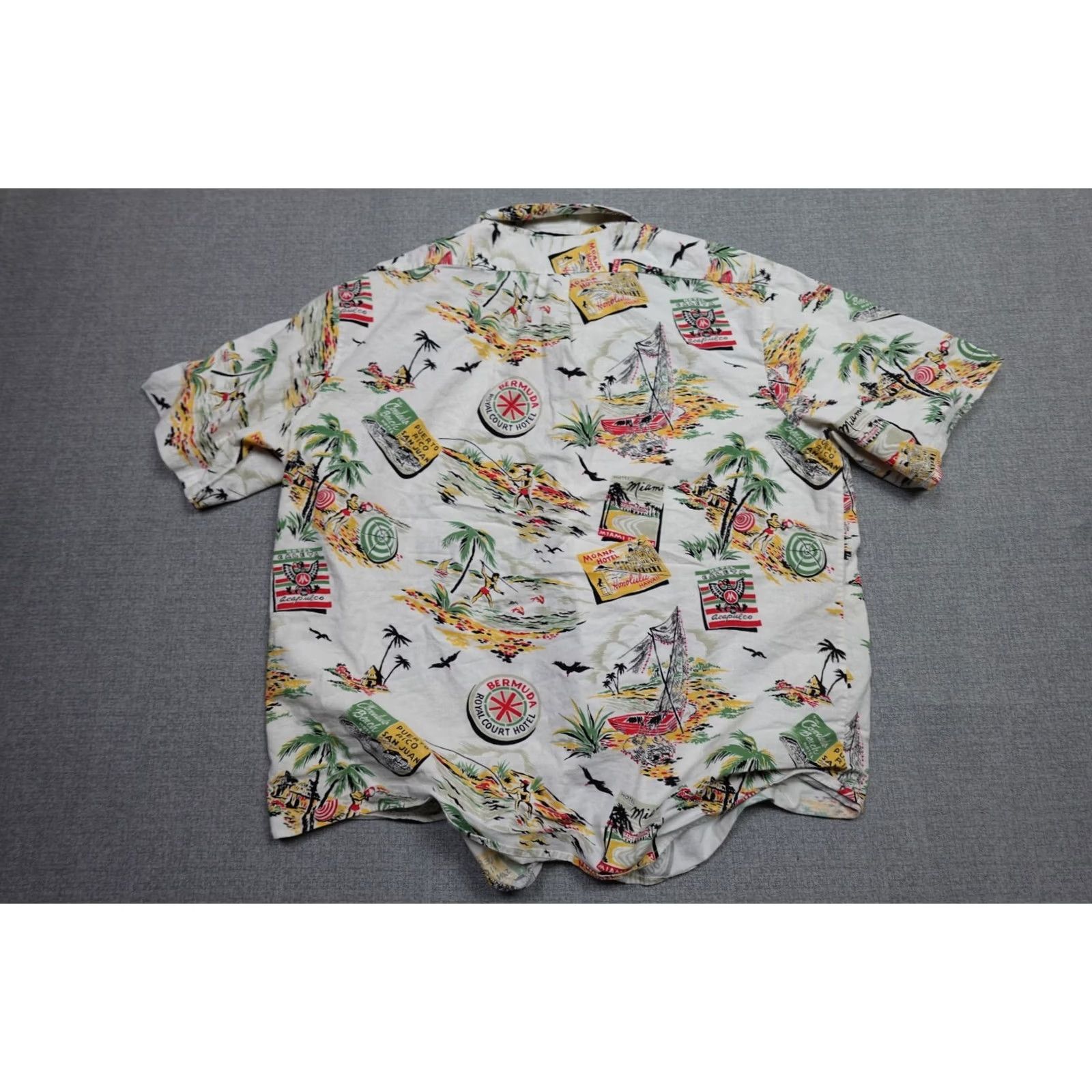 Vintage VINTAGE Angelica Shirt Mens 3XL White Hawaiian Tool Worker All Over Print Loose Size US XXL / EU 58 / 5 - 5 Thumbnail