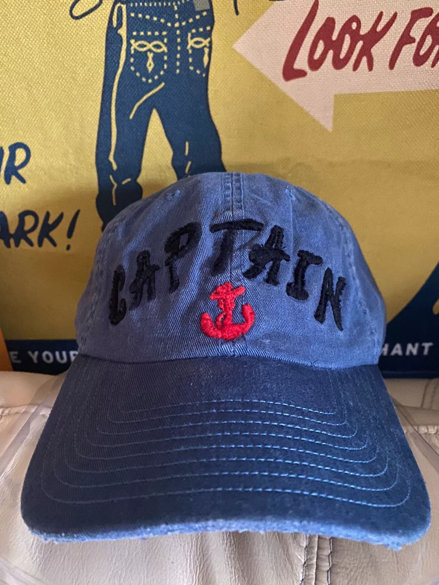 RRL Ralph Lauren Vintage Military Blue Captain Baseball Cap Size ONE SIZE - 1 Thumbnail