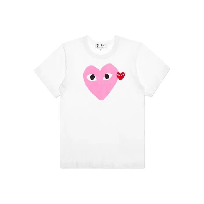 Comme des Garcons Comme des Garcons Play Pink Heart Tee 0079 Size US S / EU 44-46 / 1 - 1 Thumbnail