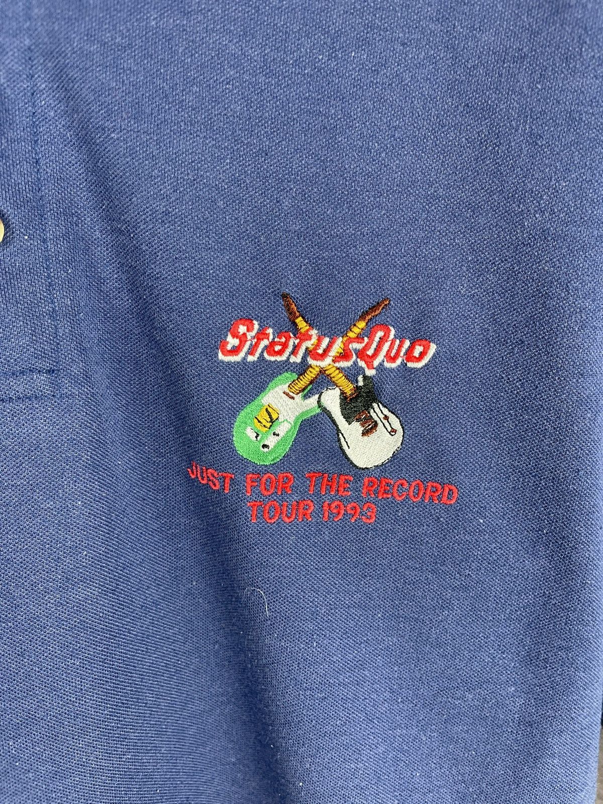 Band Tees Screen Stars vntg 1993 Status Quo Just for the record tour Size US M / EU 48-50 / 2 - 6 Thumbnail