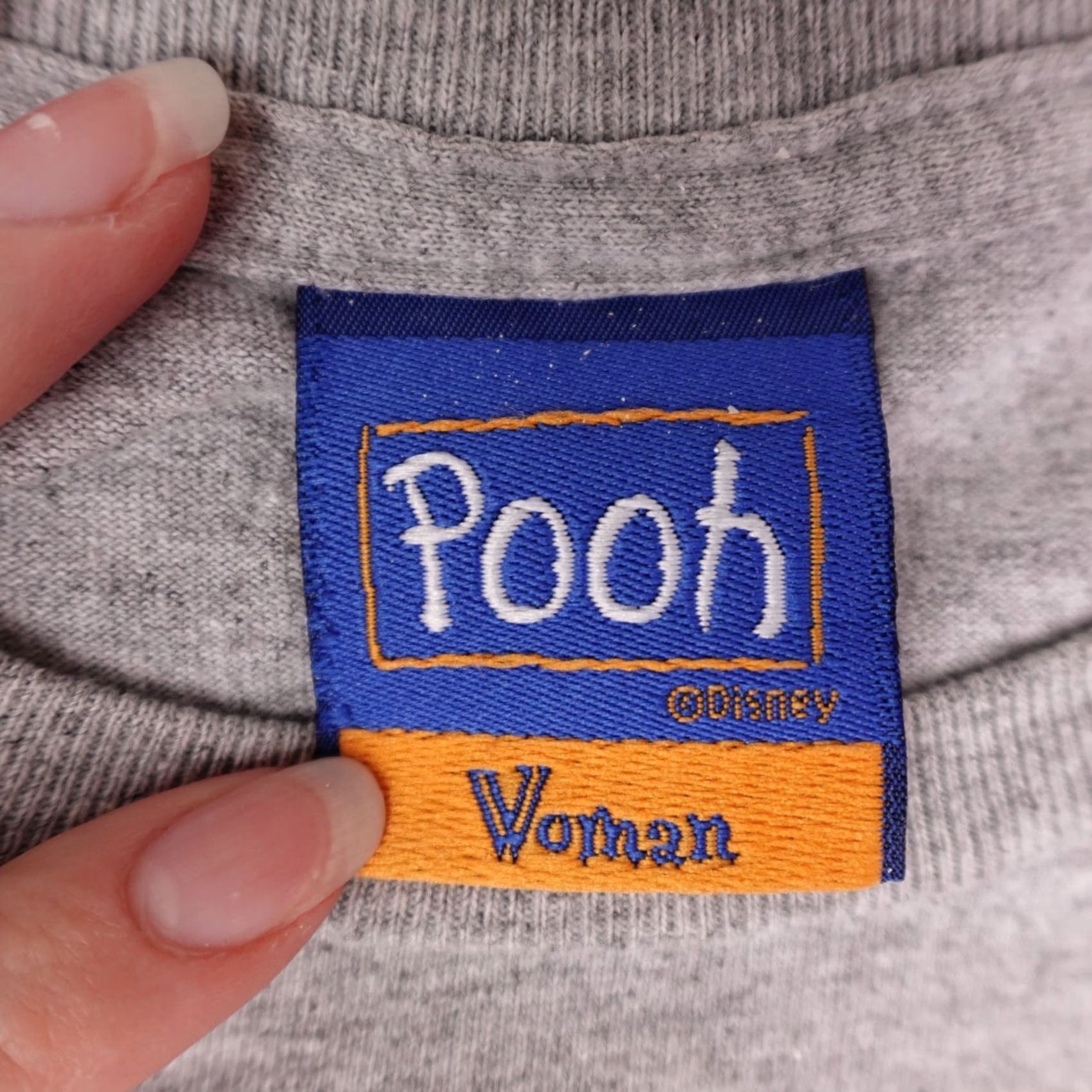 Disney Disney Shirt Womens 22W / 24W Gray Winnie The Pooh Down Pocket Short Sleeve Shirt Size 3XL / US 20-22 - 2 Thumbnail