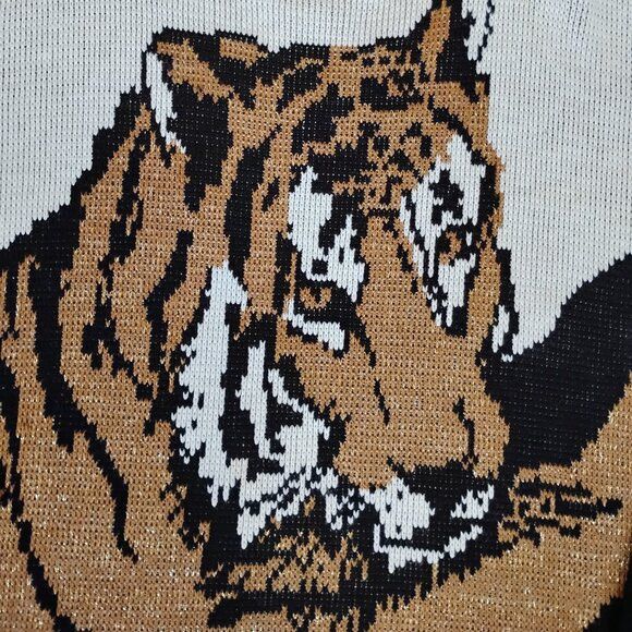 Vintage Tiger King AOP Novelty Crewneck Sweater Joe Exotic