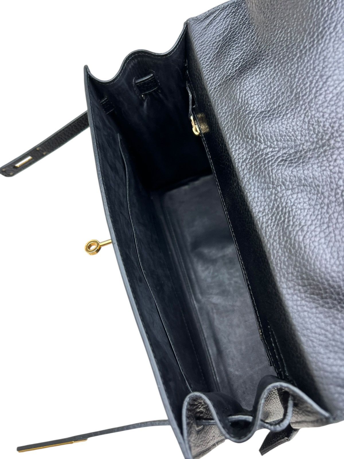 Leather Royal Grace Paris Black Leather Kelly Bag Size ONE SIZE - 13 Thumbnail