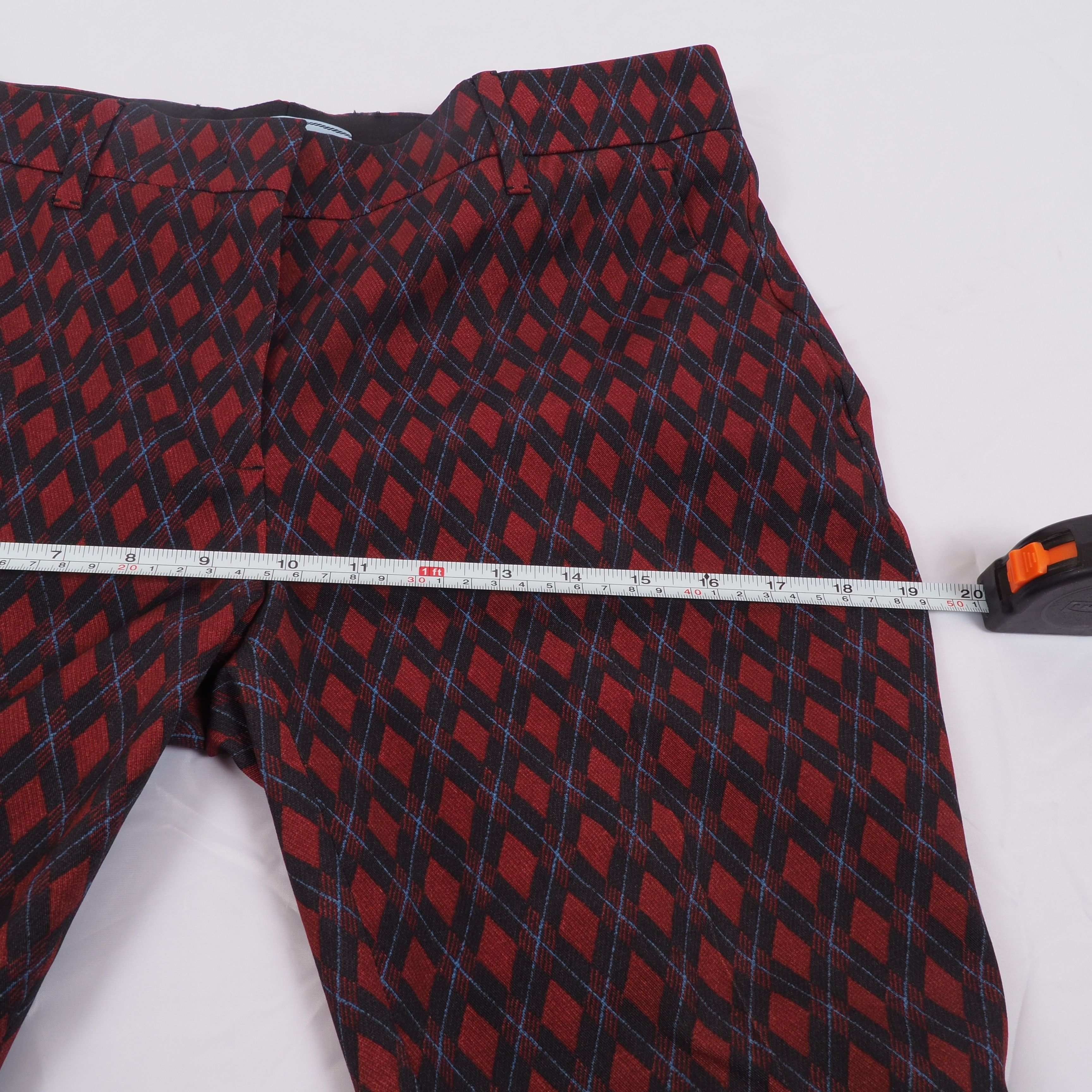 Prada Prada Vintage Red Black Geometric Cropped Pants Size 27" / US 4 / IT 40 - 9 Thumbnail