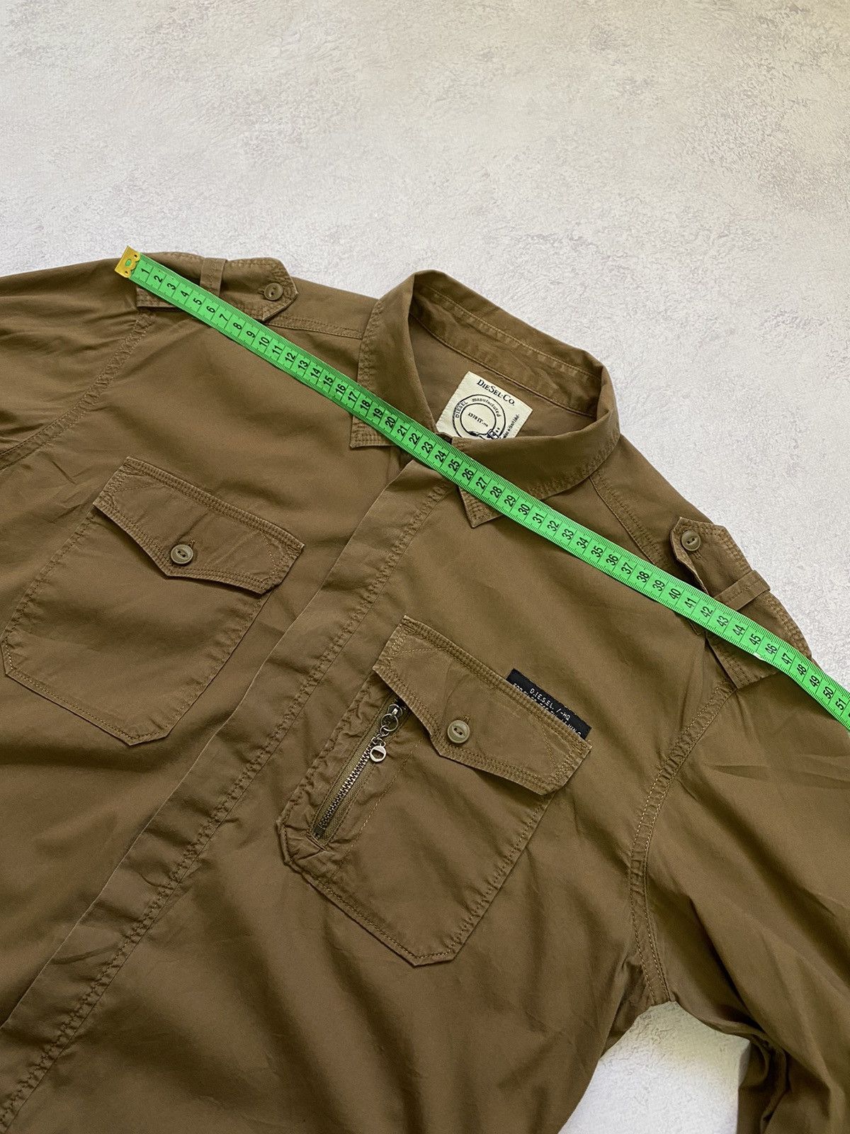Diesel Diesel Vintage Multi Pocket Brown Button Up Y2K Shirt Size L Size L / US 10 / IT 46 - 11 Thumbnail