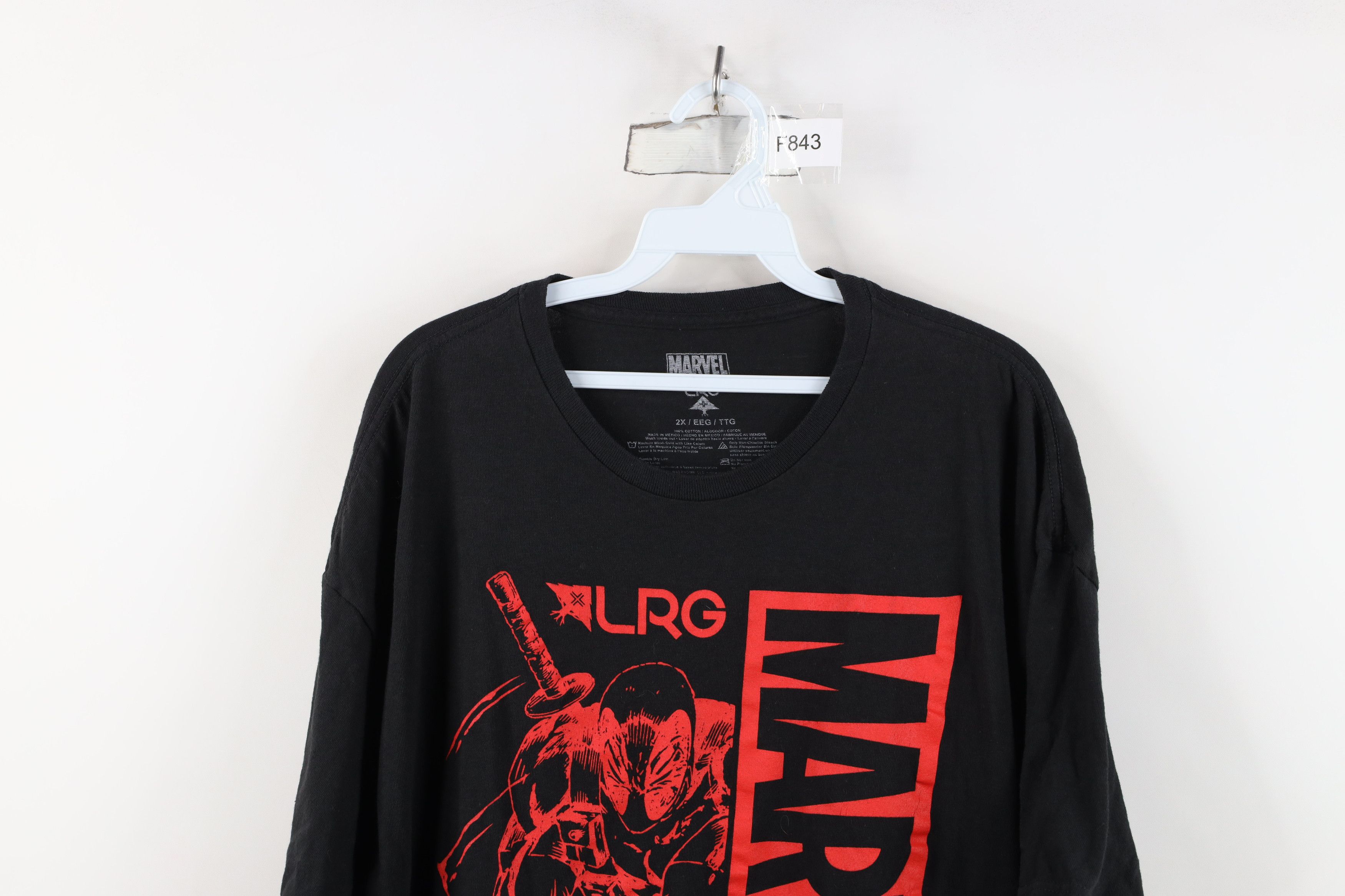Vintage Marvel Comics x LRG Spell Out Deadpool T-Shirt Black Size US XXL / EU 58 / 5 - 2 Thumbnail