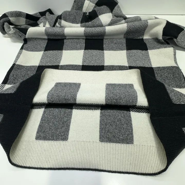 Dior Dior Black and White Check Hooded Knit Sweater 0079-2507 Size XS / US 0-2 / IT 36-38 - 7 Thumbnail
