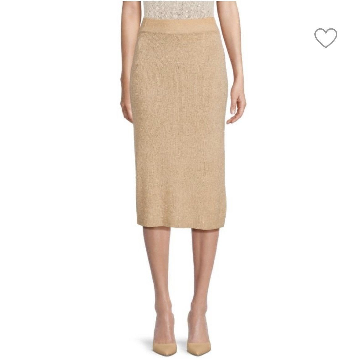 Ribbed Knit Pencil Skirt