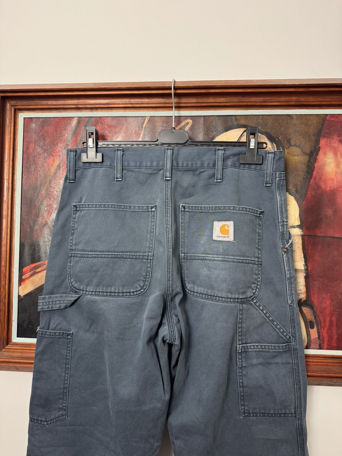 Carhartt Vintage 90s Carhartt Single Knee Washed Navy Rare Work Pant Size US 31 - 3 Thumbnail